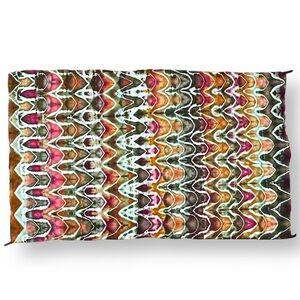 Hand tie dyed wall hanging flag tapestry in a 52x32" psychedelic earth large